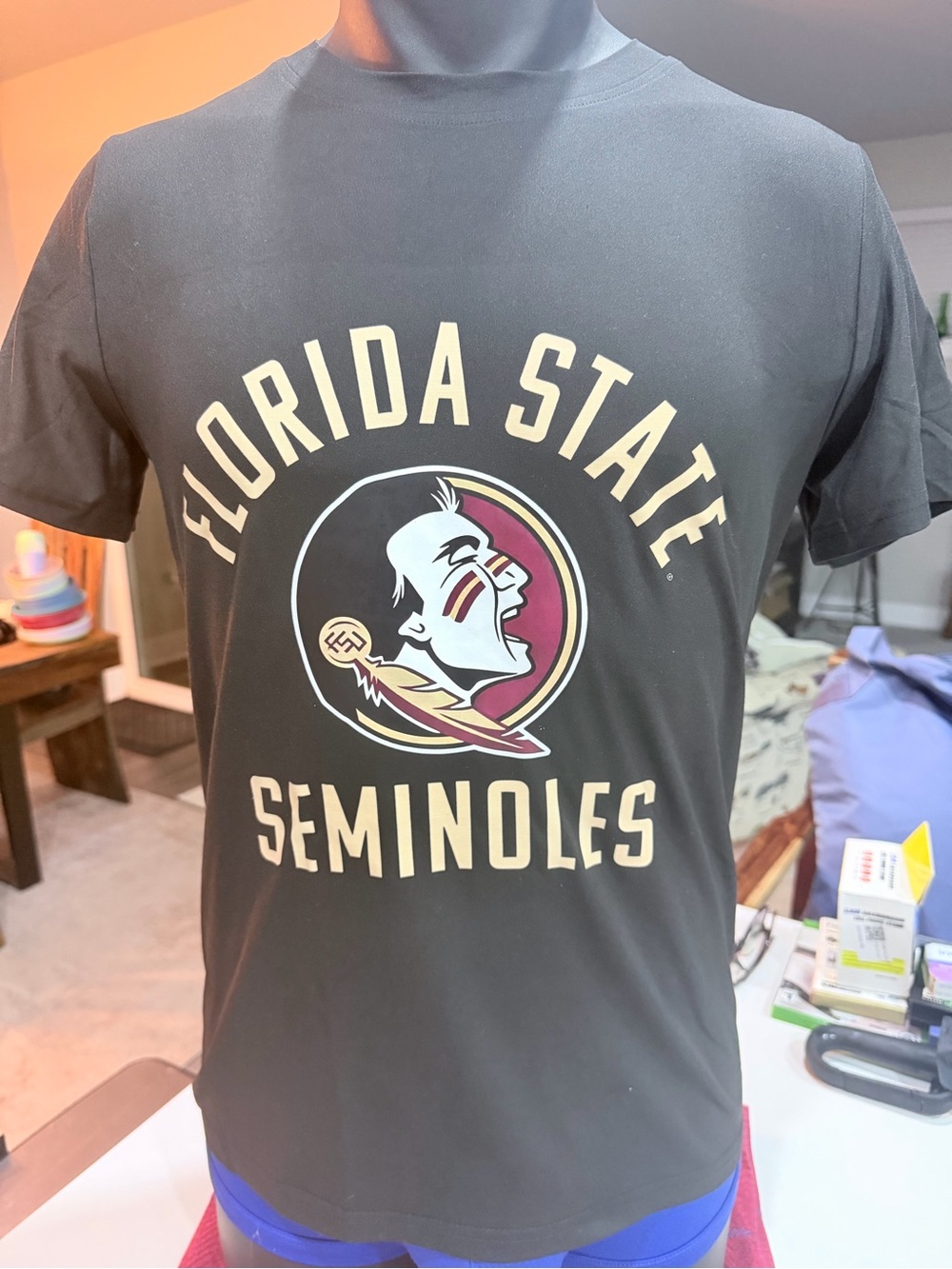 Men's Black Graphic T-Shirt Florida State